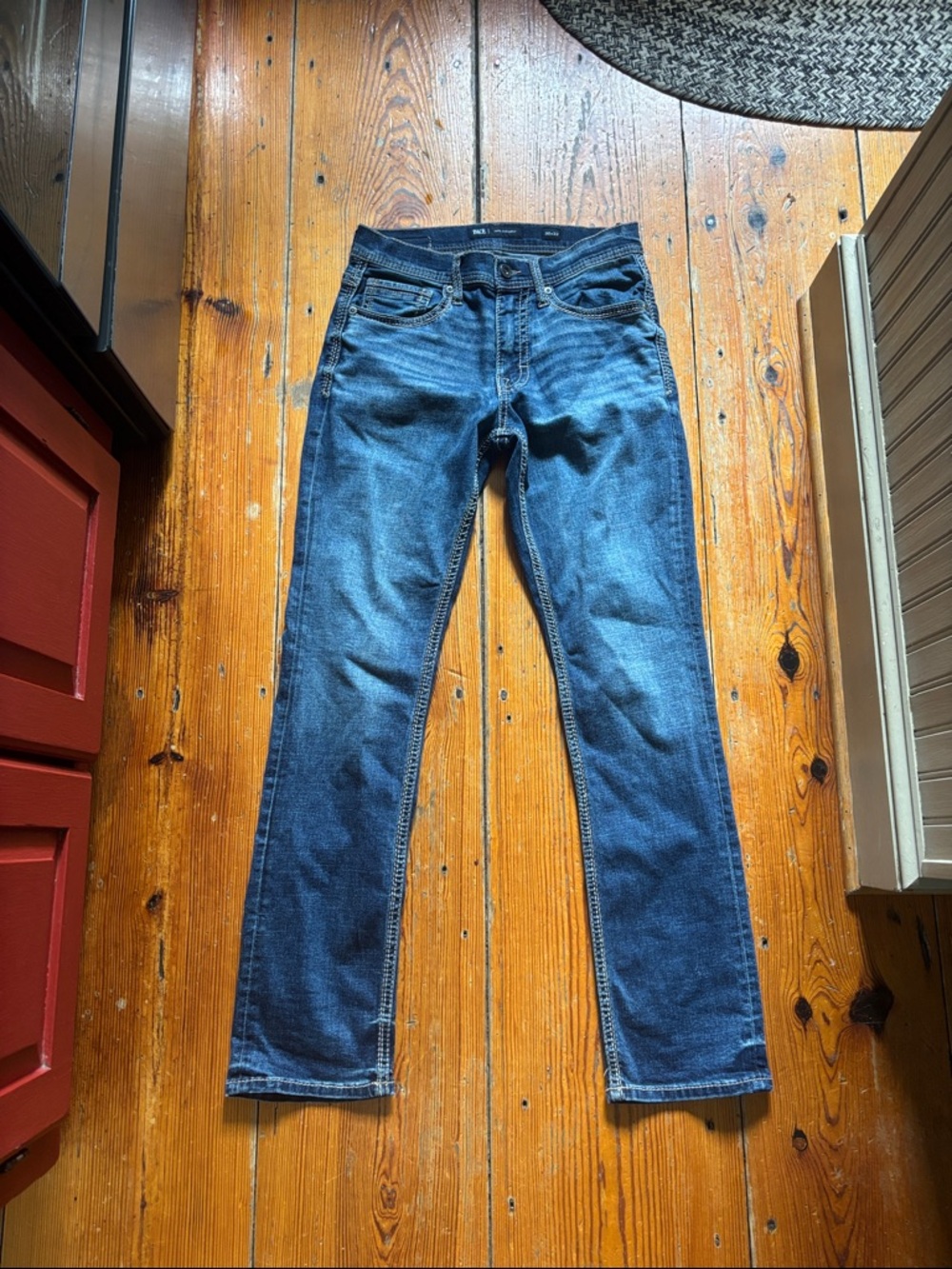BKE Men's Dark Blue Jake Straight Jeans